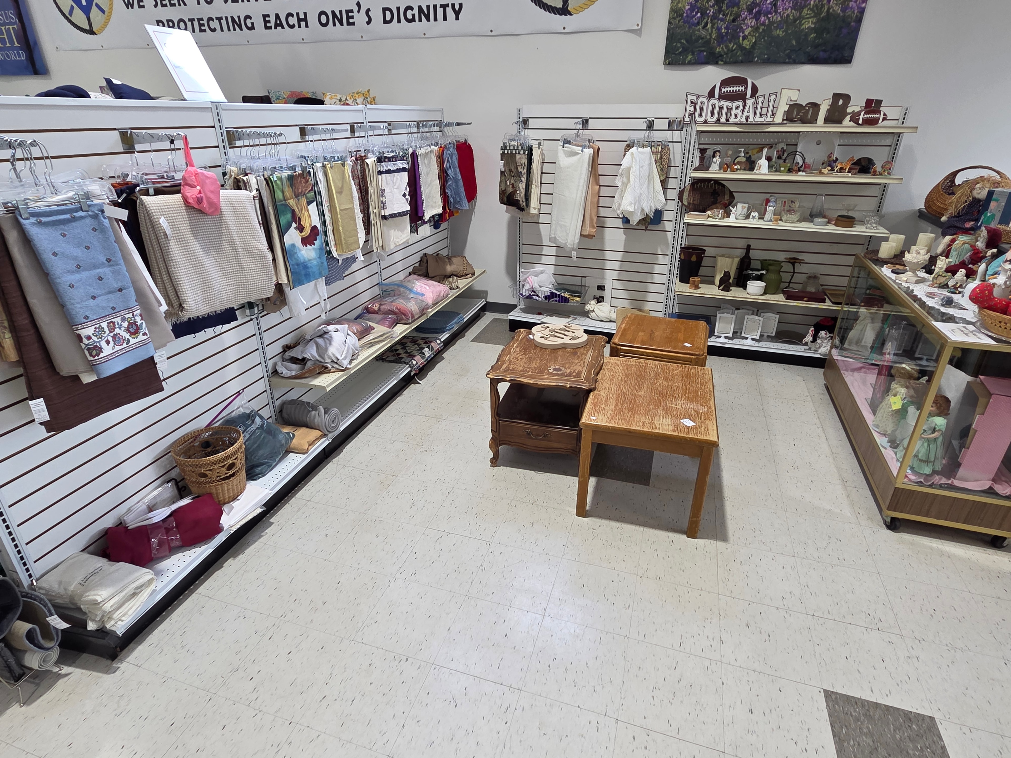 Main floor textiles, décor, and home goods